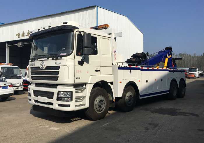 陜汽德龍前四后八拖吊連體清障車(chē)