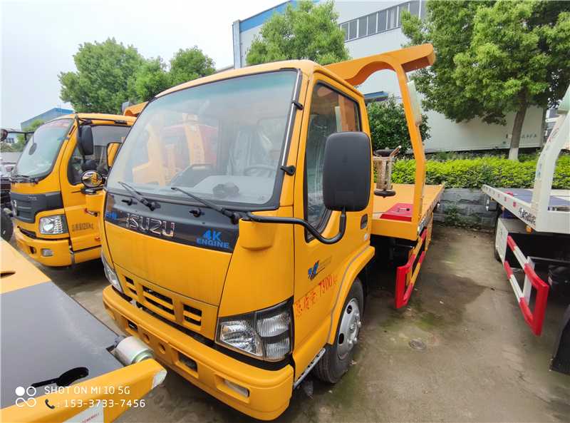 國六五十鈴600P黃牌一拖二清障車