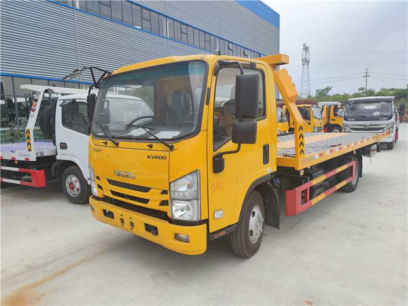 國六五十鈴KV600黃牌一拖二清障車