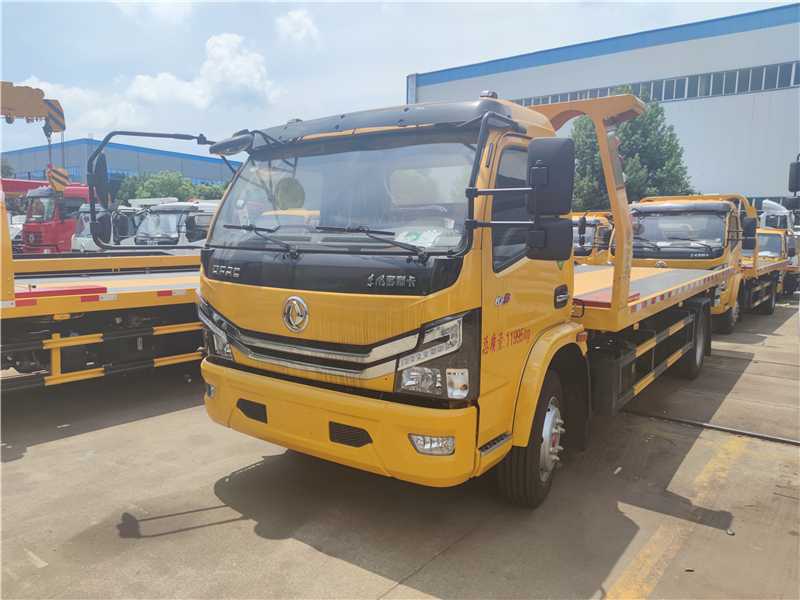 國六東風(fēng)4.4米軸距黃牌一拖二清障車