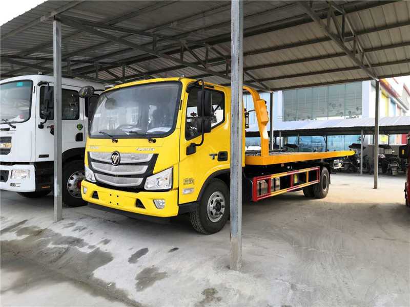 國六福田毆馬可4.7米軸距黃牌一拖二清障車